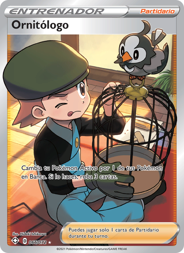 Ornitólogo 66 — Glänzendes Schicksal (Spanish Pokémon TCG card)