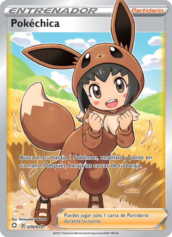 Pokéchica 70 — Glänzendes Schicksal (Spanish Pokémon TCG card)