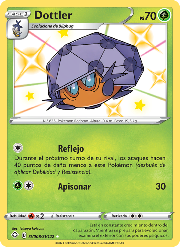 Dottler SV008 — Glänzendes Schicksal (Spanish Pokémon TCG card)
