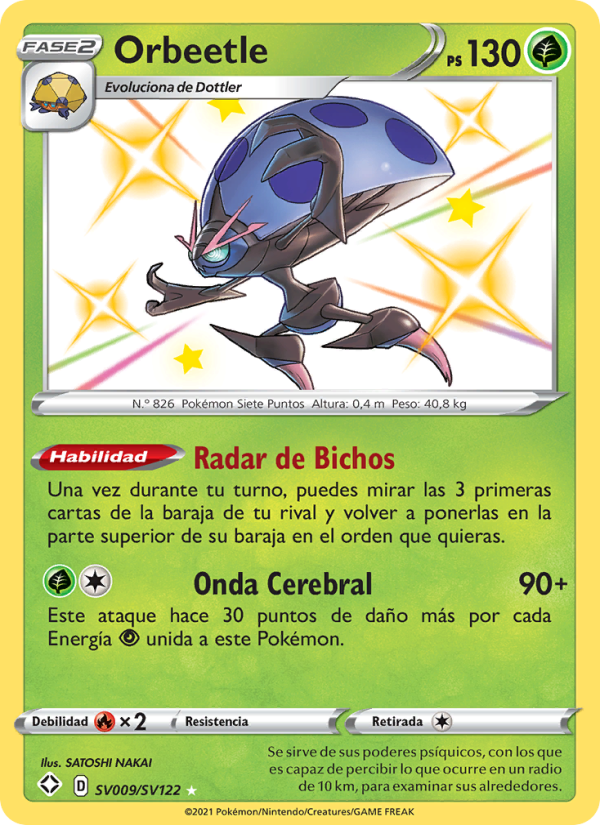 Orbeetle SV009 — Glänzendes Schicksal (Spanish Pokémon TCG card)