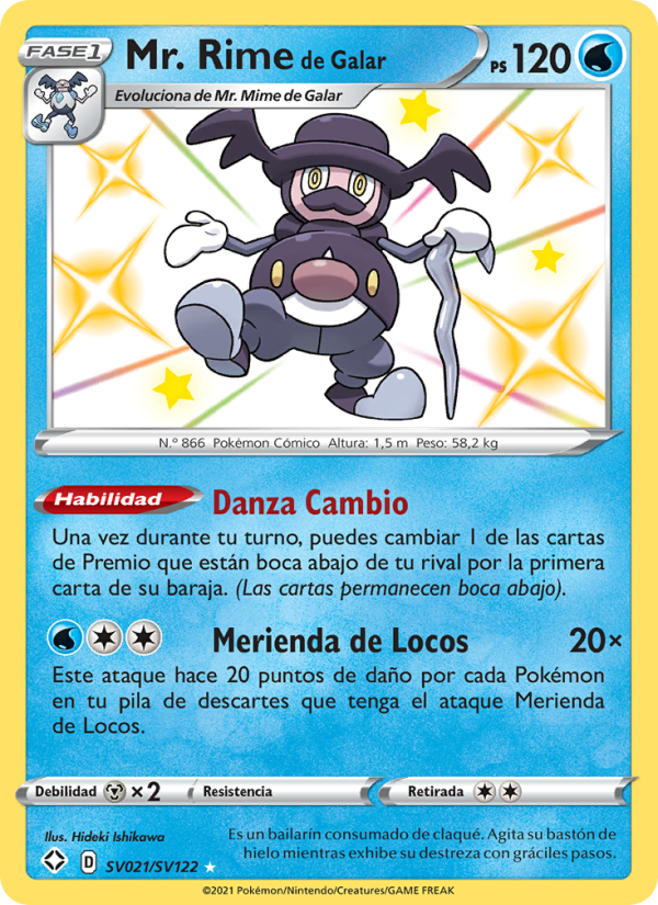 Mr. Rime de Galar SV021 — Glänzendes Schicksal (Spanish Pokémon TCG card)