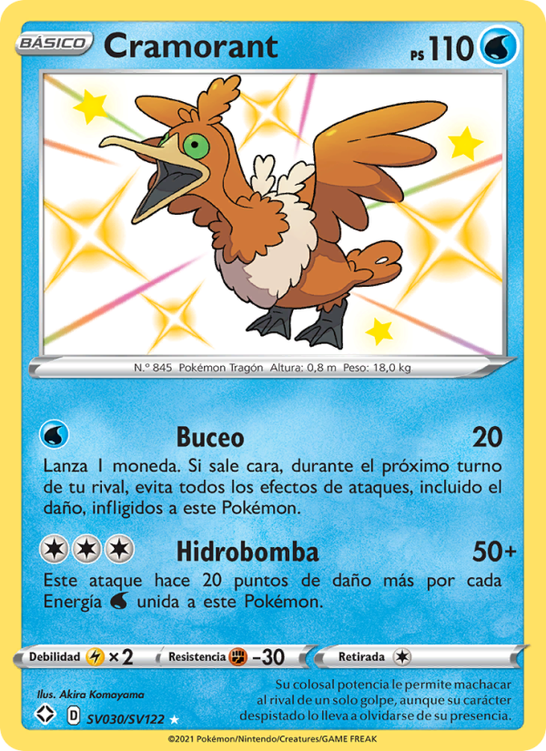 Cramorant SV030 — Glänzendes Schicksal (Spanish Pokémon TCG card)