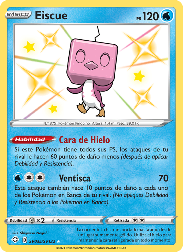 Eiscue SV035 — Glänzendes Schicksal (Spanish Pokémon TCG card)