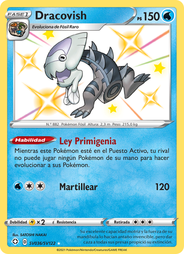 Dracovish SV036 — Glänzendes Schicksal (Spanish Pokémon TCG card)