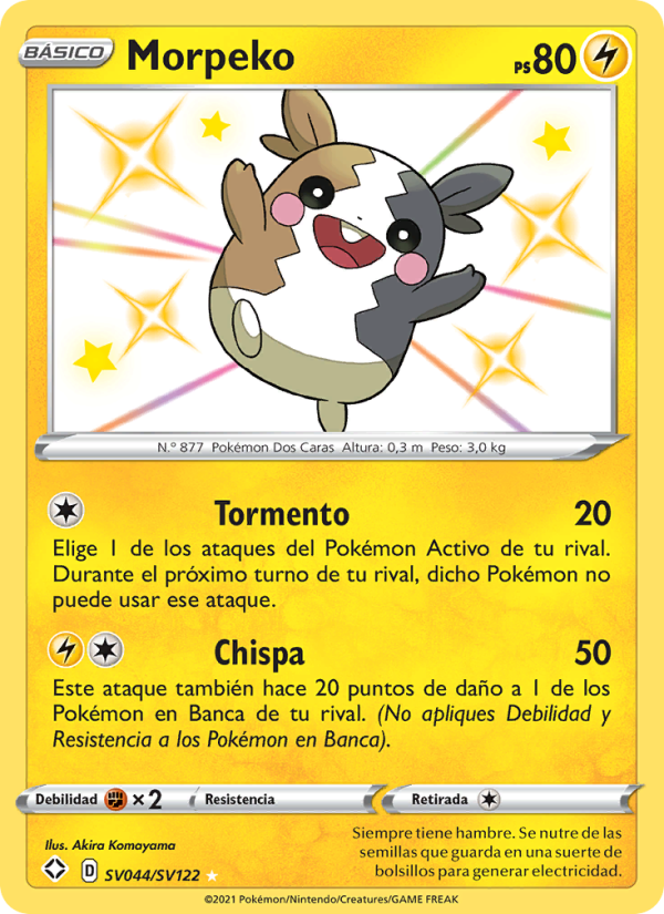 Morpeko SV044 — Glänzendes Schicksal (Spanish Pokémon TCG card)