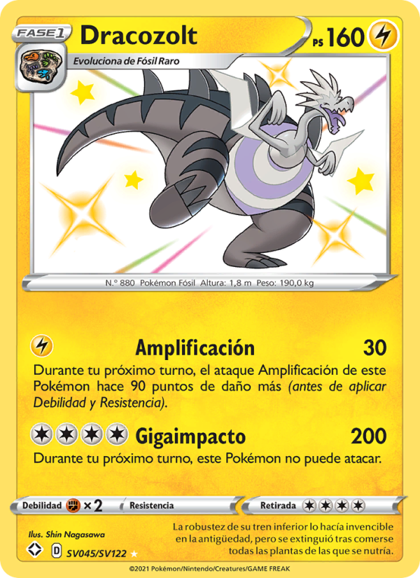 Dracozolt SV045 — Glänzendes Schicksal (Spanish Pokémon TCG card)