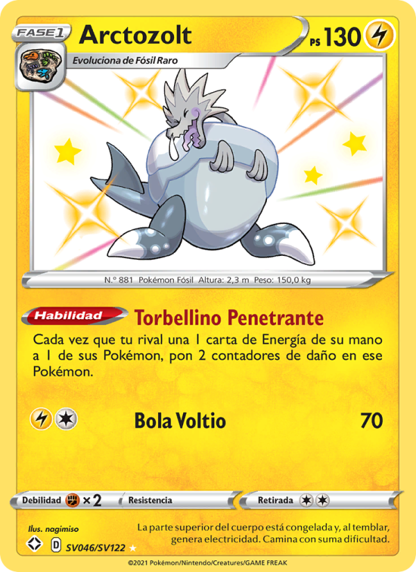 Arctozolt SV046 — Glänzendes Schicksal (Spanish Pokémon TCG card)