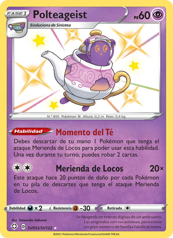 Polteageist SV053 — Glänzendes Schicksal (Spanish Pokémon TCG card)