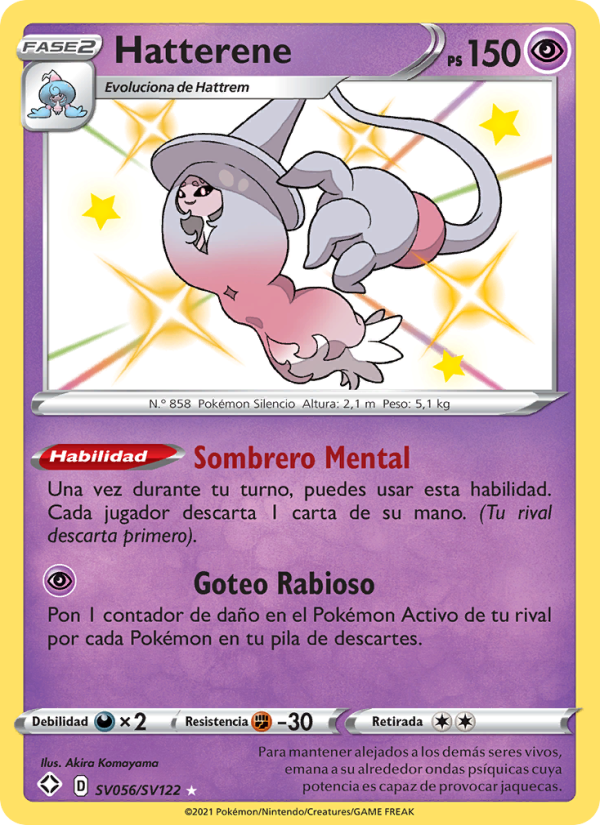 Hatterene SV056 — Glänzendes Schicksal (Spanish Pokémon TCG card)