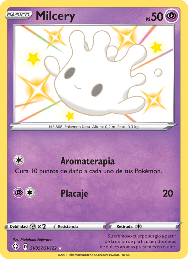 Milcery SV057 — Glänzendes Schicksal (Spanish Pokémon TCG card)