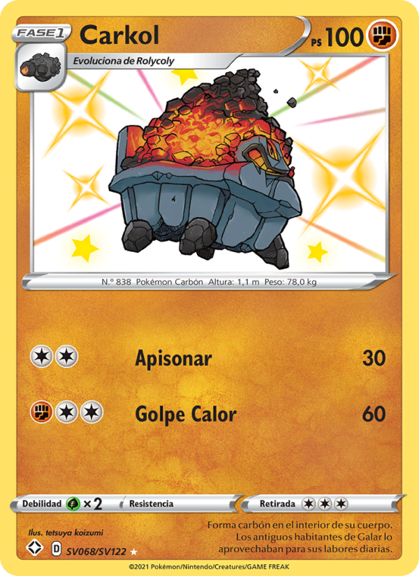Carkol SV068 — Glänzendes Schicksal (Spanish Pokémon TCG card)