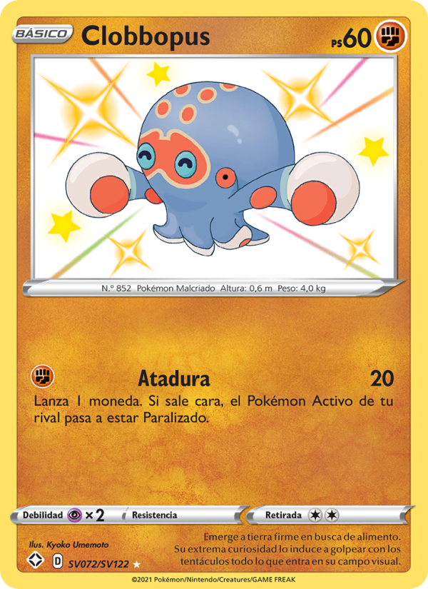 Clobbopus SV072 — Glänzendes Schicksal (Spanish Pokémon TCG card)