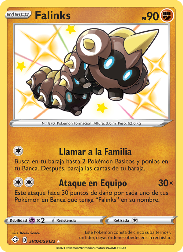 Falinks SV074 — Glänzendes Schicksal (Spanish Pokémon TCG card)