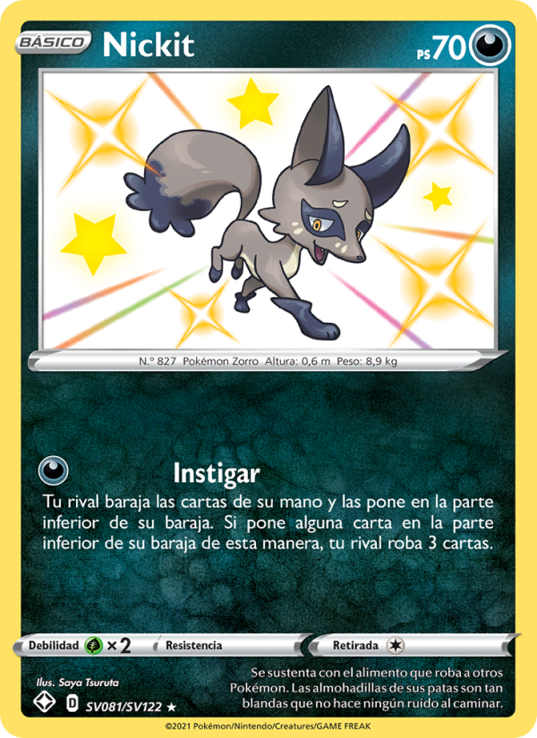 Nickit SV081 — Glänzendes Schicksal (Spanish Pokémon TCG card)