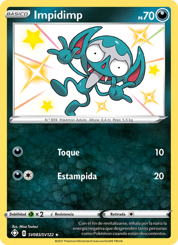 Impidimp SV083 — Glänzendes Schicksal (Spanish Pokémon TCG card)