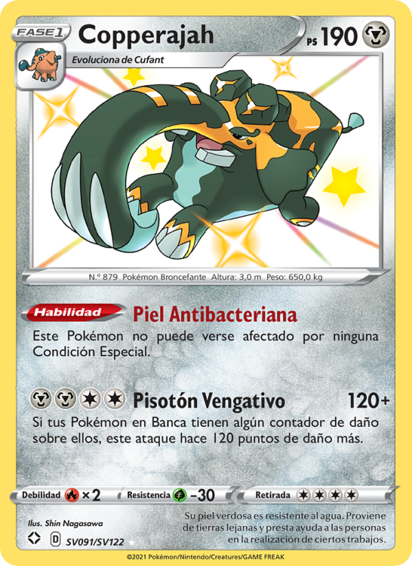 Copperajah SV091 — Glänzendes Schicksal (Spanish Pokémon TCG card)