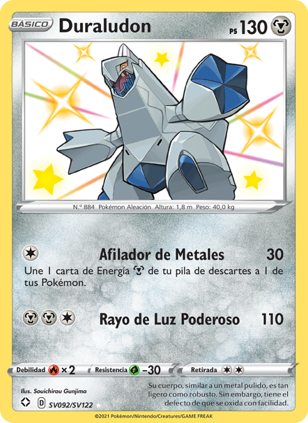 Duraludon SV092 — Glänzendes Schicksal (Spanish Pokémon TCG card)