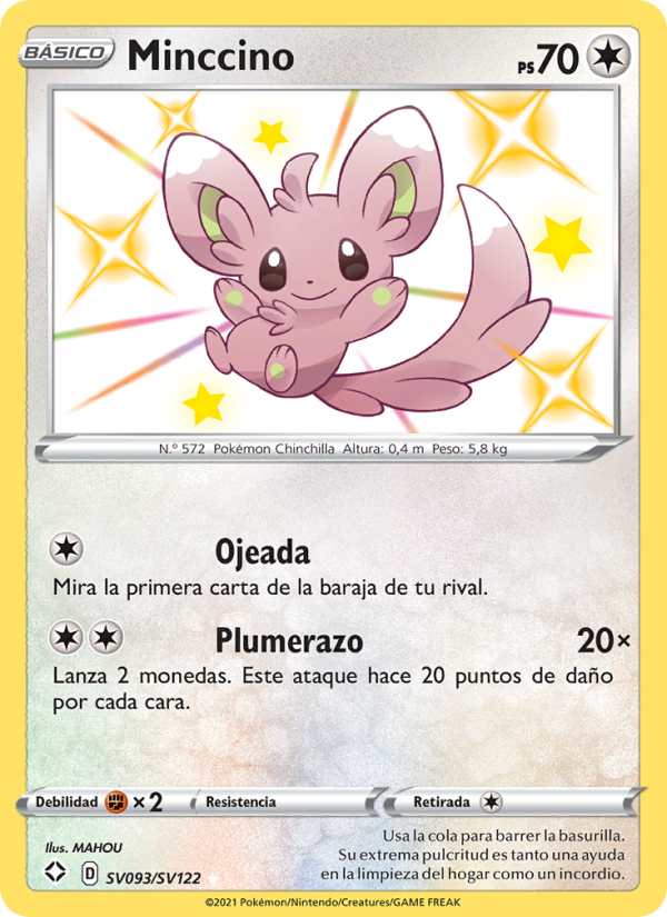Minccino SV093 — Glänzendes Schicksal (Spanish Pokémon TCG card)