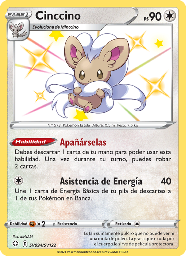 Cinccino SV094 — Glänzendes Schicksal (Spanish Pokémon TCG card)