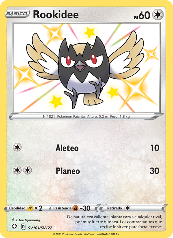 Rookidee SV101 — Glänzendes Schicksal (Spanish Pokémon TCG card)
