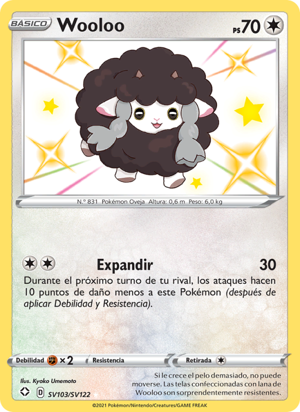 Wooloo SV103 — Glänzendes Schicksal (Spanish Pokémon TCG card)