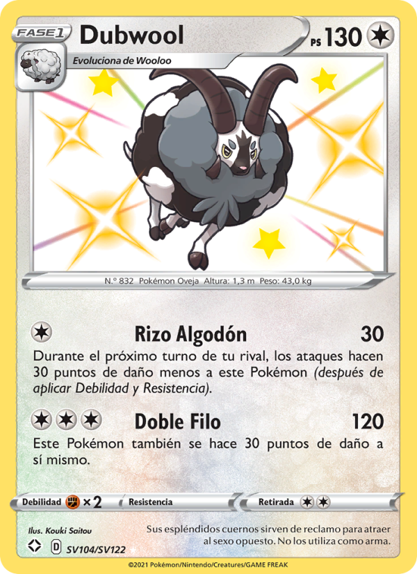 Dubwool SV104 — Glänzendes Schicksal (Spanish Pokémon TCG card)