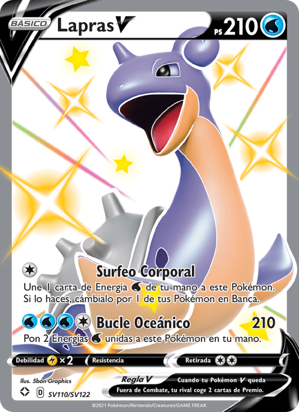 Lapras V SV110 — Glänzendes Schicksal (Spanish Pokémon TCG card)