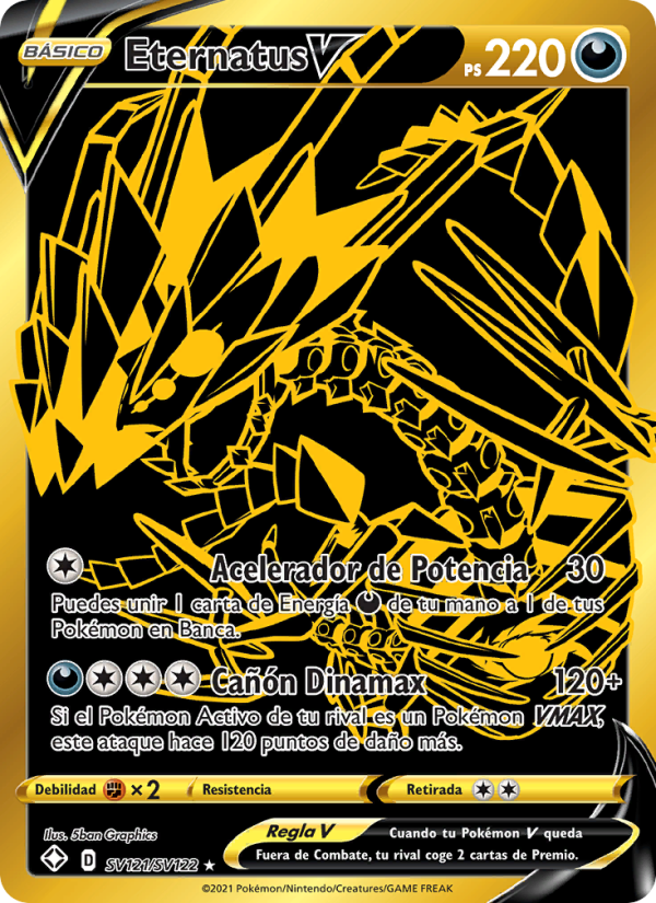 Eternatus V SV121 — Glänzendes Schicksal (Spanish Pokémon TCG card)