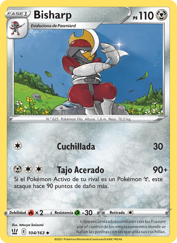 Bisharp 104 — Battle Styles (Spanish Pokémon TCG card)