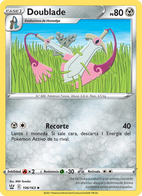 Doublade 106 — Battle Styles (Spanish Pokémon TCG card)