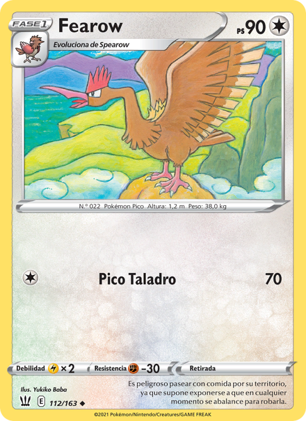 Fearow 112 — Battle Styles (Spanish Pokémon TCG card)