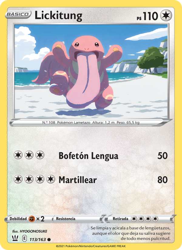 Lickitung 113 — Battle Styles (Spanish Pokémon TCG card)