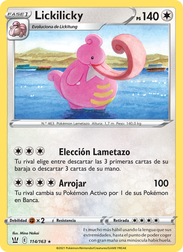 Lickilicky 114 — Battle Styles (Spanish Pokémon TCG card)