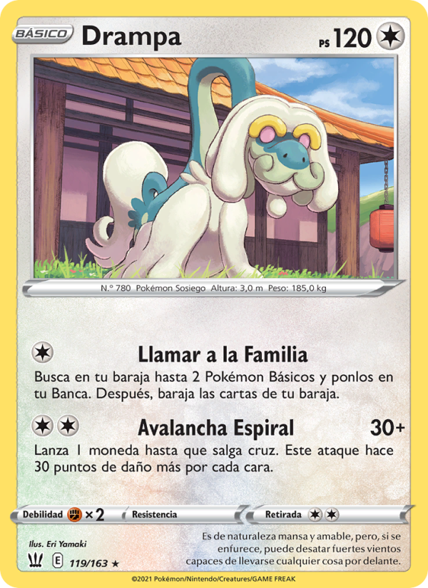 Drampa 119 — Battle Styles (Spanish Pokémon TCG card)