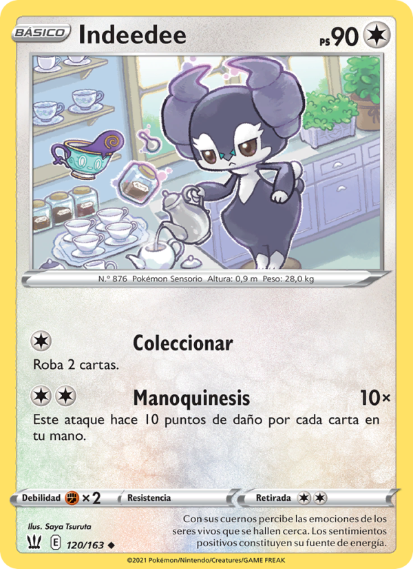 Indeedee 120 — Battle Styles (Spanish Pokémon TCG card)