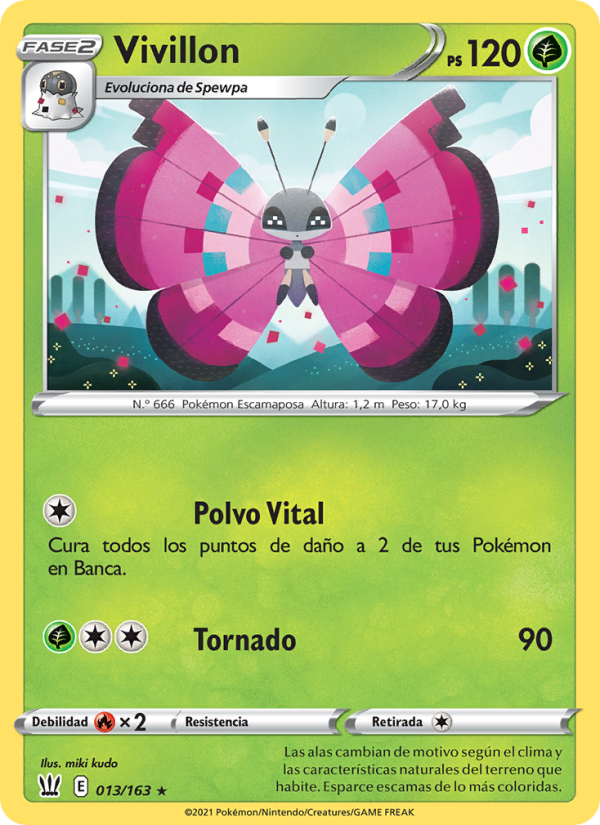 Vivillon 13 — Battle Styles (Spanish Pokémon TCG card)