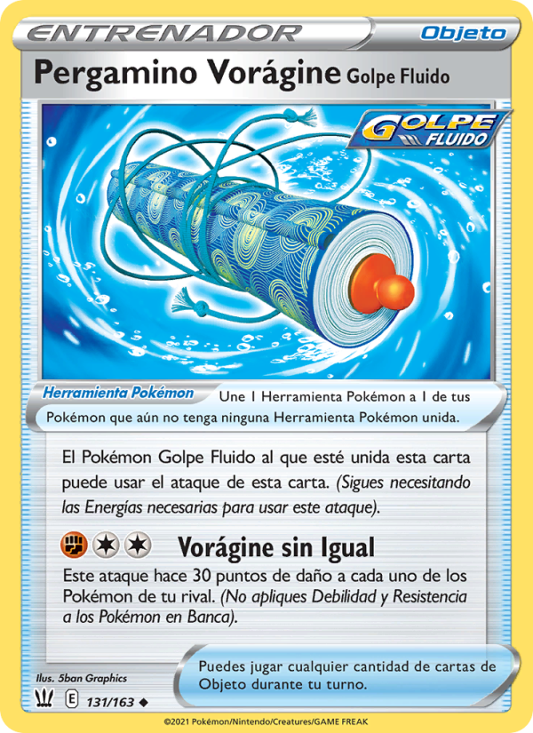 Pergamino Vorágine Golpe Fluido 131 — Battle Styles (Spanish Pokémon TCG card)