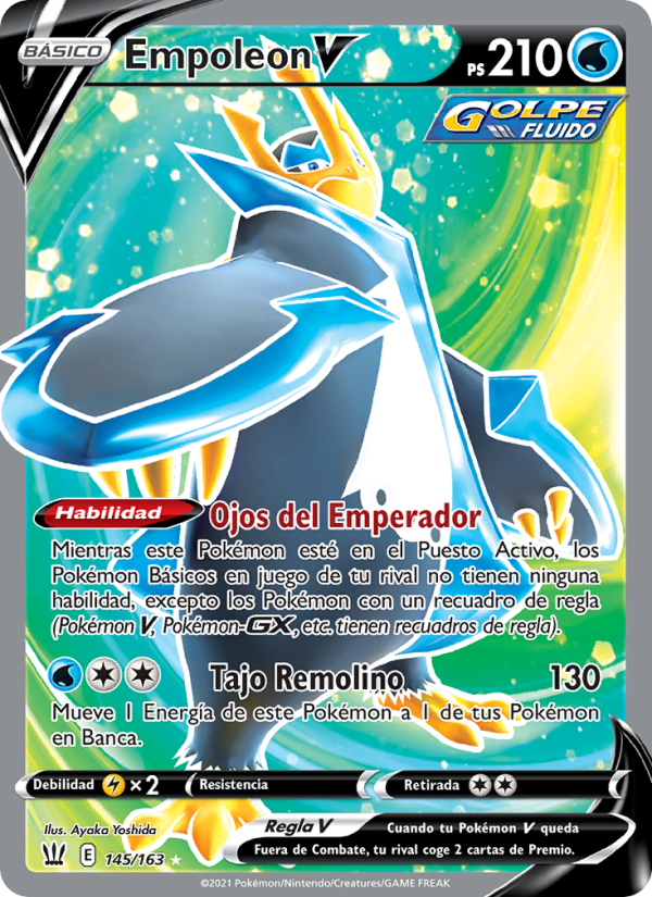 Empoleon V 145 — Battle Styles (Spanish Pokémon TCG card)