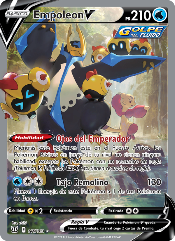 Empoleon V 146 — Battle Styles (Spanish Pokémon TCG card)