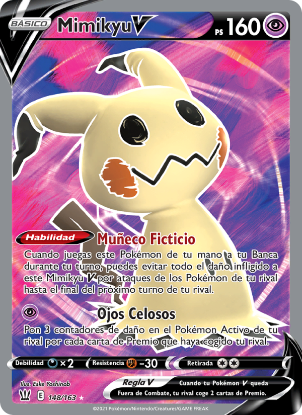Mimikyu V 148 — Battle Styles (Spanish Pokémon TCG card)