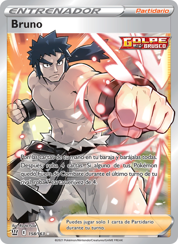 Bruno 158 — Battle Styles (Spanish Pokémon TCG card)