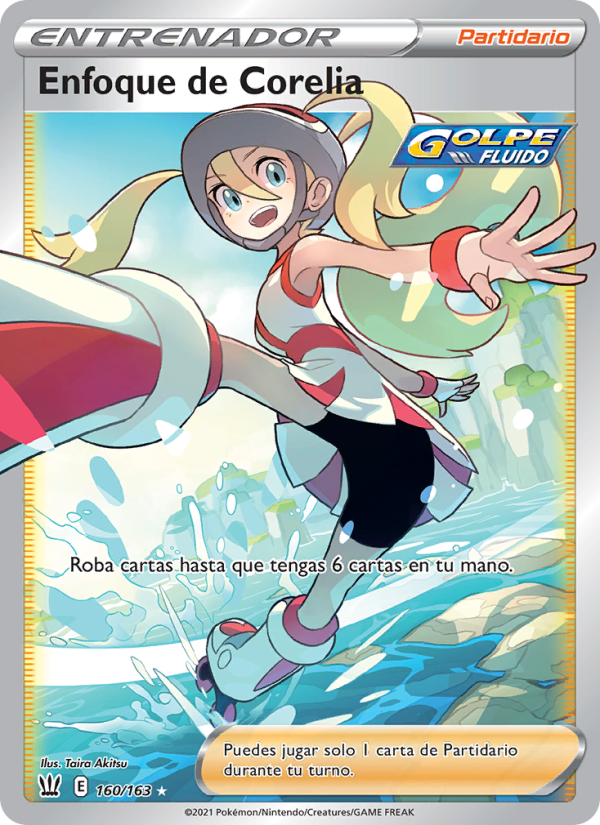 Enfoque de Corelia 160 — Battle Styles (Spanish Pokémon TCG card)