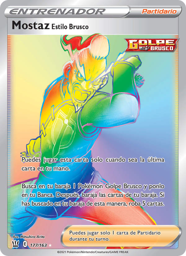 Mostaz Estilo Brusco 177 — Battle Styles (Spanish Pokémon TCG card)