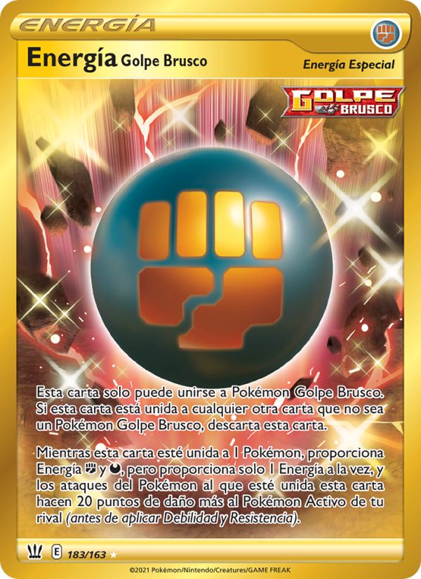Energía Golpe Brusco 183 — Battle Styles (Spanish Pokémon TCG card)