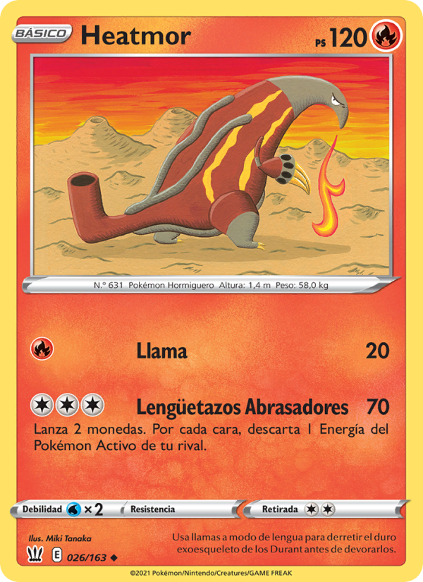 Heatmor 26 — Battle Styles (Spanish Pokémon TCG card)