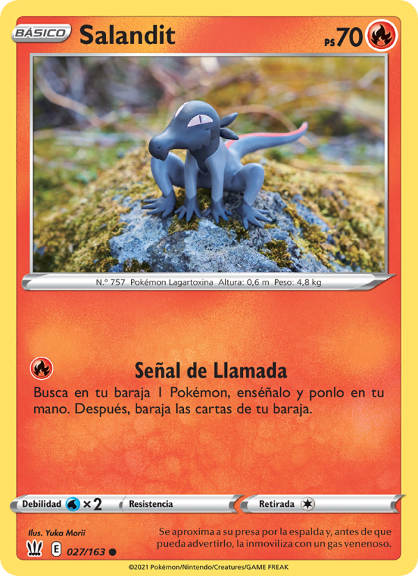 Salandit 27 — Battle Styles (Spanish Pokémon TCG card)