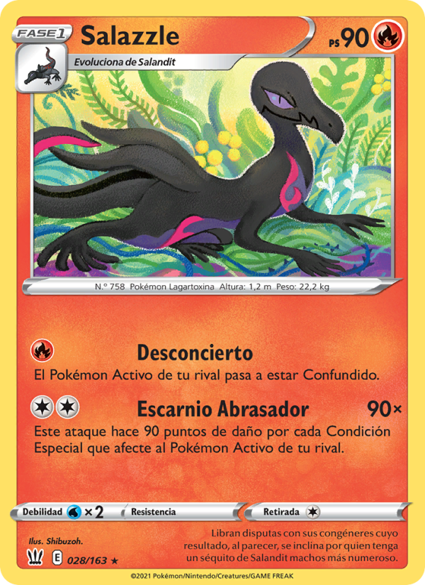 Salazzle 28 — Battle Styles (Spanish Pokémon TCG card)