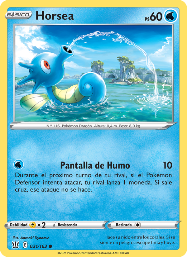 Horsea 31 — Battle Styles (Spanish Pokémon TCG card)