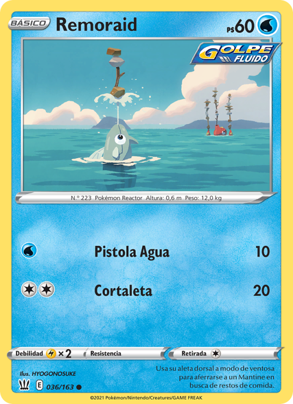Remoraid 36 — Battle Styles (Spanish Pokémon TCG card)