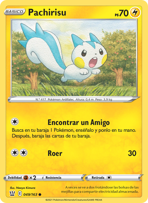 Pachirisu 49 — Battle Styles (Spanish Pokémon TCG card)